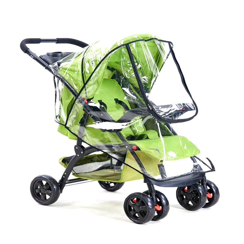 Baby Stroller Rain Cover with Wind Protection and Zipper