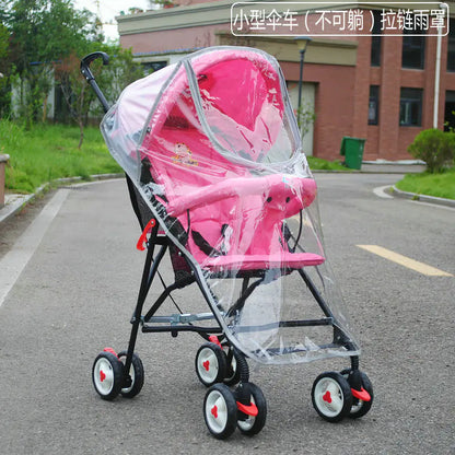 Baby Stroller Rain Cover with Wind Protection and Zipper