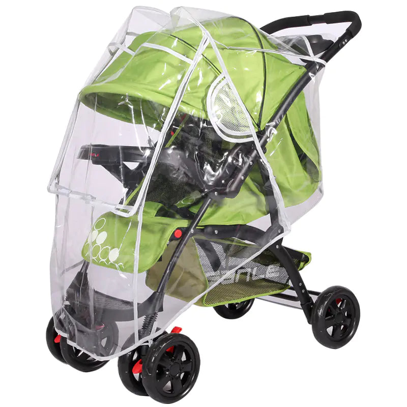Baby Stroller Rain Cover with Wind Protection and Zipper