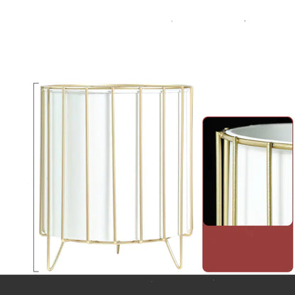 Nordic Style Iron Planter with Gold Trim (Large)