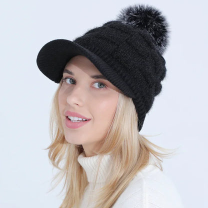 Thick Jacquard Square Knit Wool Warm Hat