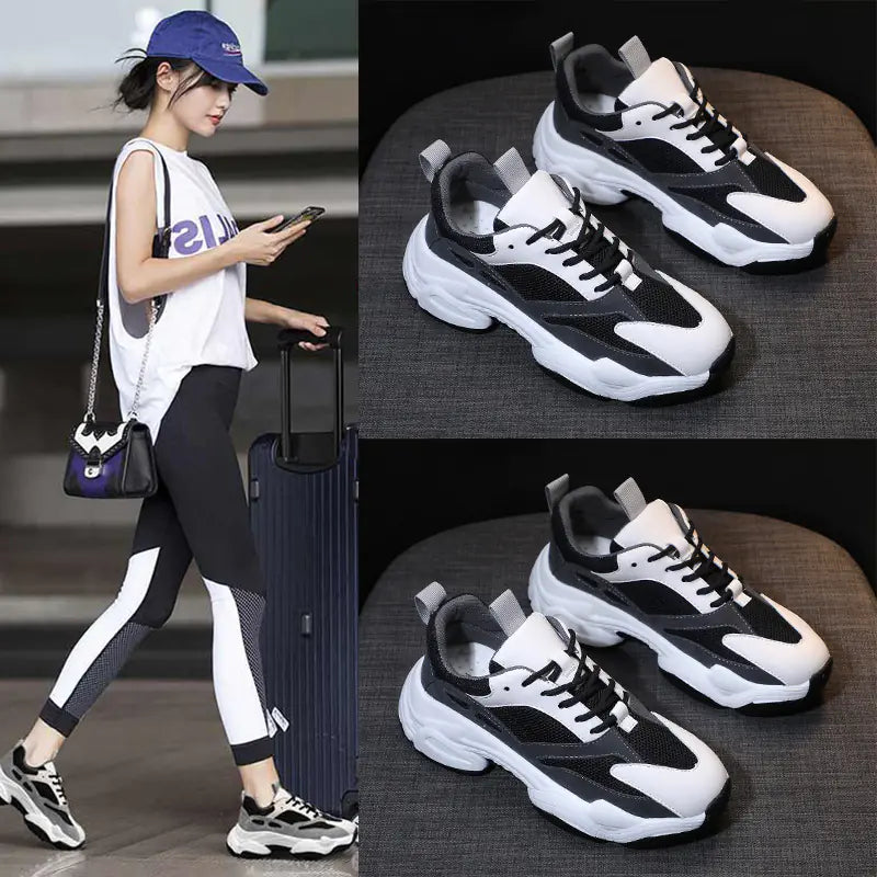 Trendy Women's Dad Shoes - Casual Sports Sneakers
