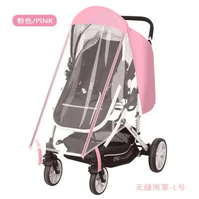 Baby Stroller Rain Cover with Wind Protection and Zipper