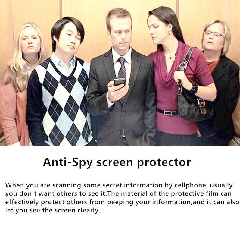 3 Pack For iPhone 15 14 13 12 11 Pro Max Privacy Tempered Glass Screen Protector