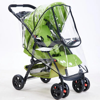 Baby Stroller Rain Cover with Wind Protection and Zipper