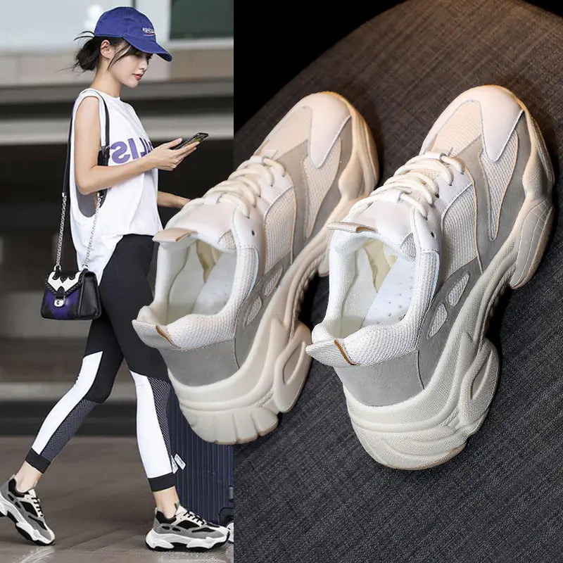 Trendy Women's Dad Shoes - Casual Sports Sneakers