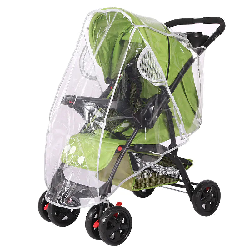 Baby Stroller Rain Cover with Wind Protection and Zipper