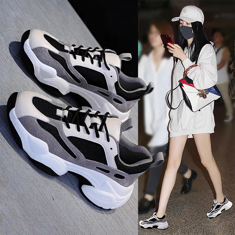 Trendy Women's Dad Shoes - Casual Sports Sneakers