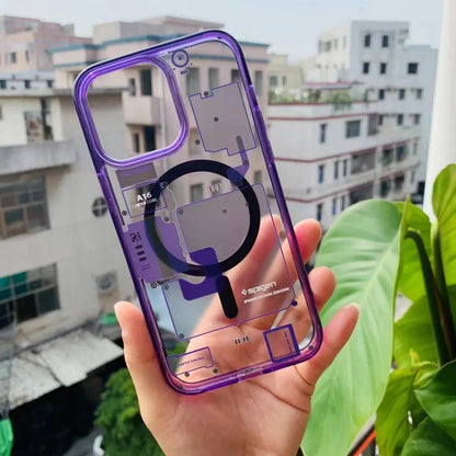 Transparent Acrylic Magnetic Phone Case for iPhone 14 Pro