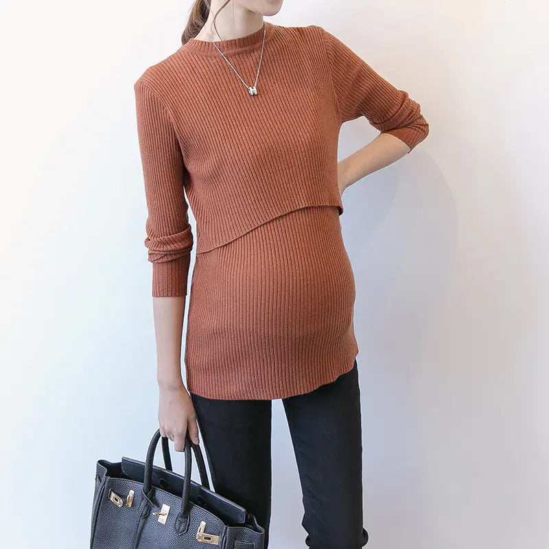 Fashionable Maternity Sweater with Turtleneck (Autumn/Winter)