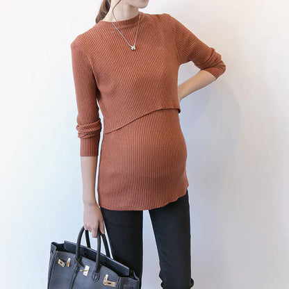 Fashionable Maternity Sweater with Turtleneck (Autumn/Winter)