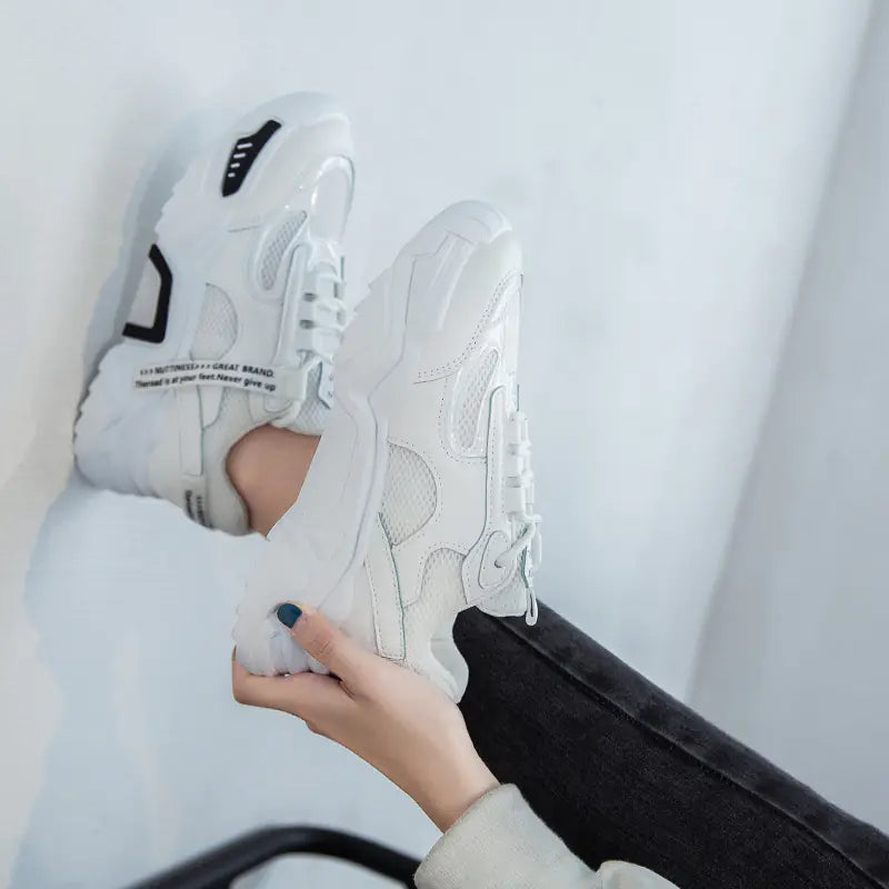 Trendy Women's Dad Sneakers - Ulzzang Style Sports Shoes